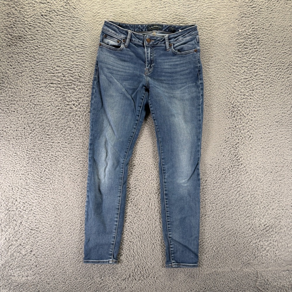 Lucky Brand Lolita Jeans Women 4 Blue Cotton Denim Skinny Faded Workwear Stretch